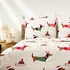 Povlečení Homla Genesis vánoční jezevčík 140 x 200, 70 x 80 cm zipový uzávěr