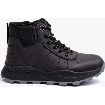 Dámská zimní obuv Dětské zateplené trekové boty Trapper Black Big Star Velikost: 30