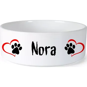 Miska pro psa Miska pro psa se jménem Nora (Keramická miska na krmivo pro psy)