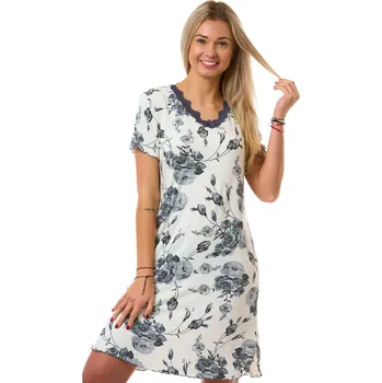 Dámská noční košile Dámská noční košilka jemná 1D1676 bílá xxxl