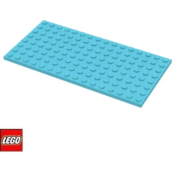 Stavebnice LEGO LEGO® Dílky LEGO Podložka 8x16 / 92438 Barva: Světle-Azurová 92438