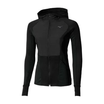 Běžecké oblečení MIZUNO Active Warm Hybrid FZ Hd LS(W) / Black / XS - XS