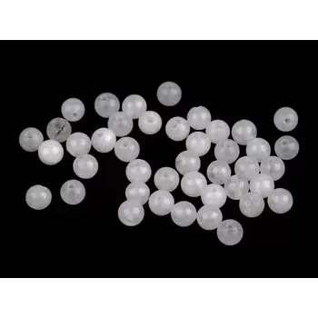 Korálek Minerální korálky Achát bílý Ø4 mm - 10 ks