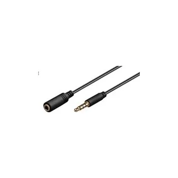 Kabel PREMIUMCORD Kabel Jack 3,5mm 4 pinový M/F 1m pro Apple iPhone, iPad, iPod