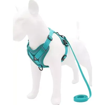 Vodítko pro psa TopTechnology HT-864 Vodítko pro psy s odrazkami, prodyšné hrudní popruhy, velikost S (lake blue)