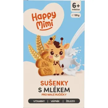 Happy Mimi Sušenky s mlékem 6m+ 120 g