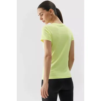 Dámské tričko Dámské sportovní tričko z recyklovaných materiálů 4F - světle žluté Velikost: XL