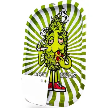 Velký kovový rolovací tác s magnetickou brusnou kartou od firmy Best Buds.