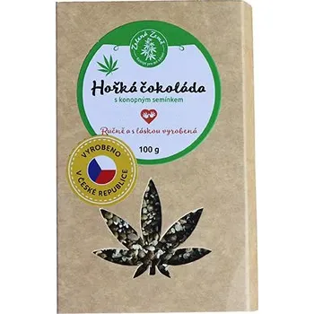 Čokoláda Hořká pravá belgická čokoláda sypaná konopným semínkem a se 70 % podílem kakaové hmoty. 100 g BEZ CUKRU