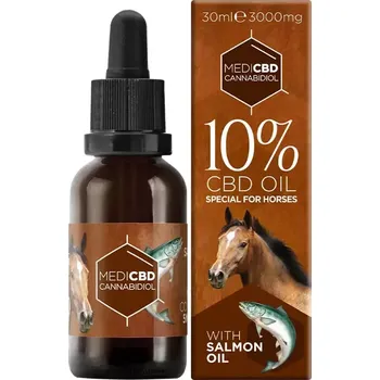 Vyzkoušejte nový CBD olej pro koně s lososem od MediCBD.