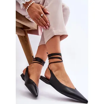 Dámské baleríny Dámské vázané špičaté baleríny Černá Turriso 37