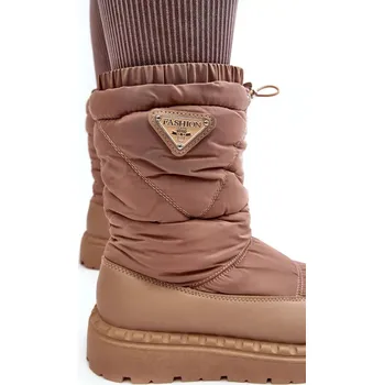 Dívčí sněhule Dámské sněhule se silnou podrážkou, tmavě béžová Lureta 40