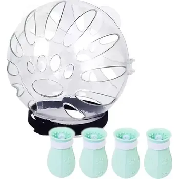 obojek pro kočku TopTechnology Obojek pro kočky Cat Space Hood Anti-Bite + druhá generace krytu nohou, barva: malá světle zelená