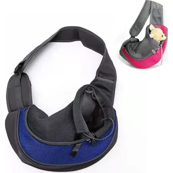 Taška pro psa a kočku TopTechnology Sling taška pro psy a kočky bez rukou, reversibilní, modrá, velká