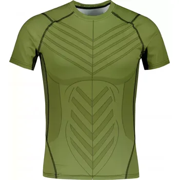 Pánská móda Pánské funkční kompresní triko s krátkým rukávem premium ALTISPORT VOJ/ALM095TR04 ZELENÁ L