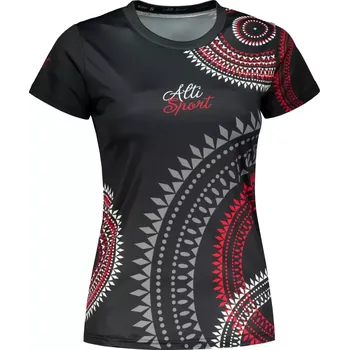 Dámské funkční triko premium ALTISPORT VOJ/ALW033TR01 ČERNOČERVENÁ XL