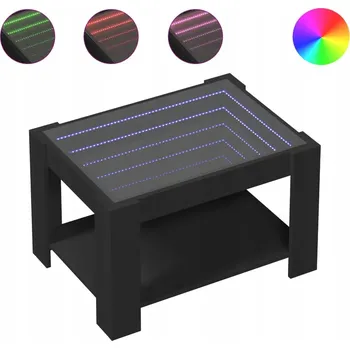 Konferenční stolek LED konferenční stolek Infinity 73x53x45 cm, černý