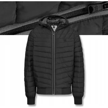 Pánská softshellová bunda Pitbull pánská prošívaná bunda s kapucí Naylor, velikost XXL