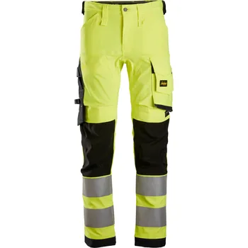 Pracovní oblečení Pracovní kalhoty AllroundWork Stretch reflexní třída 2 žluté Snickers Workwear Velikost: 158