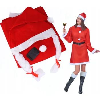 Karnevalový kostým KOSTÝM MIKULÁŠE PANÍ MIKULÁŠOVÉ MIKULÁŠKA SNĚHOVÁ VLOČKA DÁMSKÝ PŘEVLEK KPL