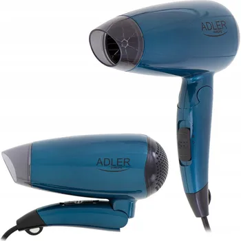 Fén MODRÝ FÉN NA VLASY ADLER 1800W VÝKONNÝ 2 STUPNĚ FOUKÁNÍ SKLÁDACÍ