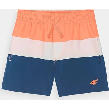Dívčí plavky Chlapecké plážové šortky typu boardshorts 4F - oranžové Velikost: 158/164