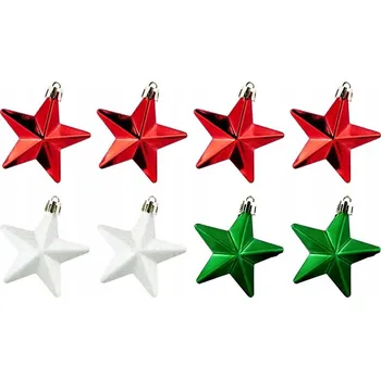 Vánoční dekorace Sady hvězd 6,5 cm, 8 ks