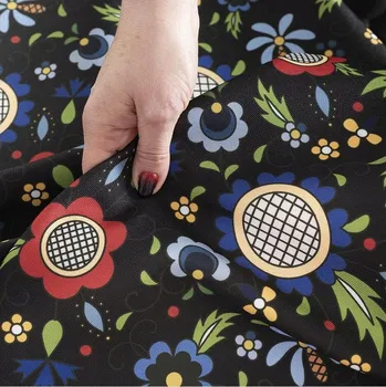 Látka na běhouny, ubrusy, metráž – folklorní kašubský vzor 10594