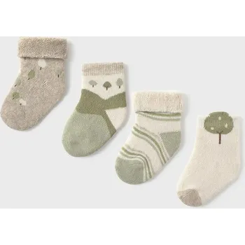 Dětské ponožky Mayoral Newborn 4-pack zelená barva, 9917 9917.1A.Newborn.9BYA 77X, vel. 17/19