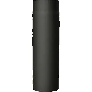 Kouřovod Roura kouřová s klapkou 120 mm/100 cm, silnostěnné 1,5 mm, černá