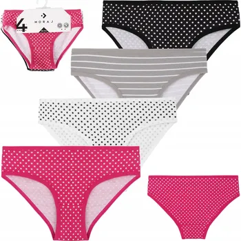 Dětské kalhotky dívčí bavlněné barevné 4 ks 122/128 MORAJ