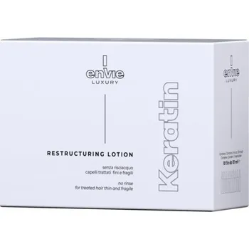 Vlasová regenerace Envie Luxury Keratin Keratinové Ampule Regenerační Lotion na Vlasy 10x10ml