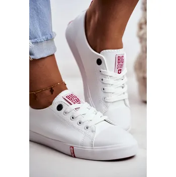 Dámské tenisky Dámské klasické tenisky Big Star - bílé/červené Velikost: 38