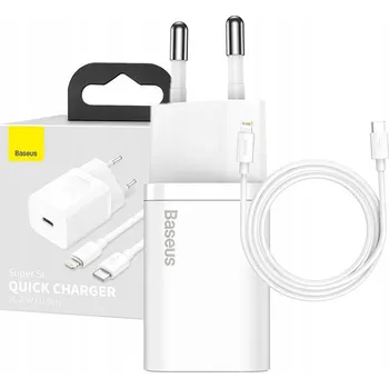 Síťová nabíječka Baseus pro Apple 20W USB-C, bílá 2000 mA