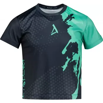 Chlapecké tričko Dětské funkční triko premium ALTISPORT VOJ/ALM112TR01 ČERNÁ-TYRKYSOVÁ 122