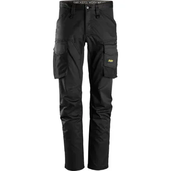 montérky Pracovní kalhoty AllroundWork Stretch bez kolenních kapes černé Snickers Workwear Velikost: 64