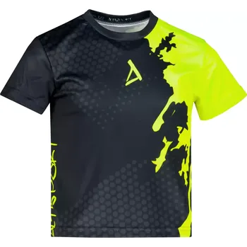 Dětské funkční triko premium ALTISPORT VOJ/ALM112TR01 ČERNÁ-FLUO YELLOW 122