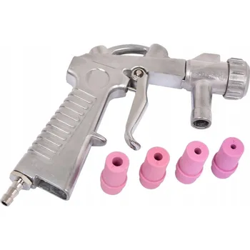 dílenský stroj PÍSKOVACÍ PISTOLE + 4 TRYSKY PÍSKOVAČKA Farys