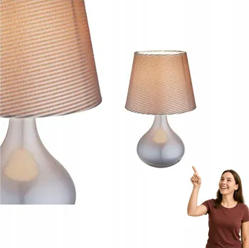 Lampička Stolní lampa Globo Freedom béžová, šedá 40 W