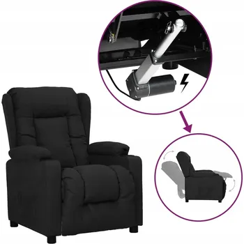 Křeslo Polohovací křeslo s funkcí usnadnění vstávání, černé, 72,5x96x99,5 cm