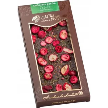Čokoláda Hořká čokoláda M.Pelczar s mátou a brusinkami