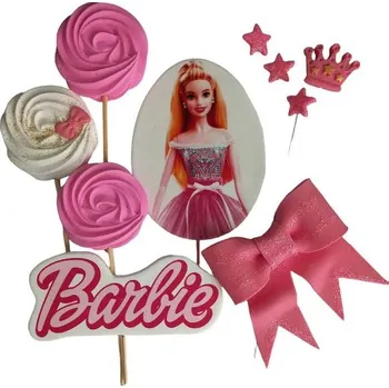 Jedlá dekorace na dort Sada cukrových dekorací Barbie Premium