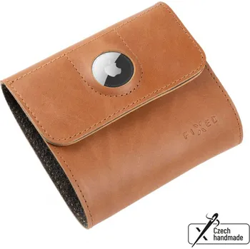 Peněženka Kožená peněženka FIXED Classic Wallet for AirTag z pravé hovězí kůže, hnědá