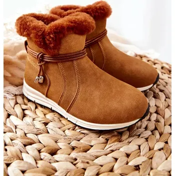 Dívčí sněhule Children's Snow Boots With Fur Big Star BB374058BS Camel 30