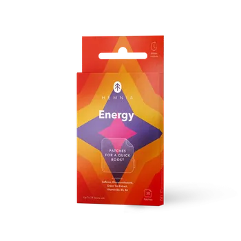 Náplast Nové náplasti od společnosti Hemnia obsahující mix kofeinu, extraktu ze zeleného čaje a vitamínů B3, B5 a B6.