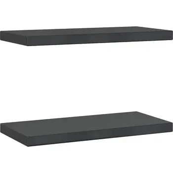 police Nástěnná police černá 50x23,5x3 cm