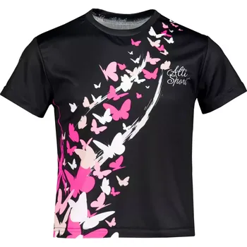 Chlapecké tričko Dětské funkční triko premium ALTISPORT VOJ/ALK022TR01 ČERNÁ/RŮŽOVÁ 158