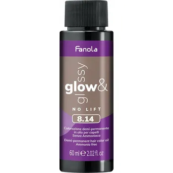 Barva na vlasy Fanola Glow & Glossy 8.14 Tónovací barva na vlasy bez amoniaku 60 ml