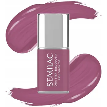 Lak na nehty SEMILAC One Step Glossy Hybridní lak na nehty S205 Fialová Béžová (Purple Beige)