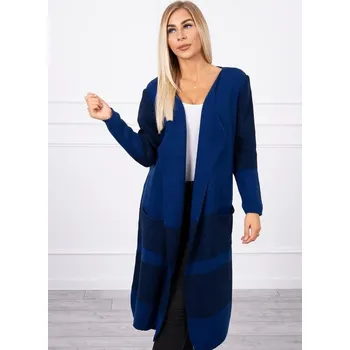 Dámská mikina Dlouhý svetr s kapsami, tmavě modrá - Univerzální